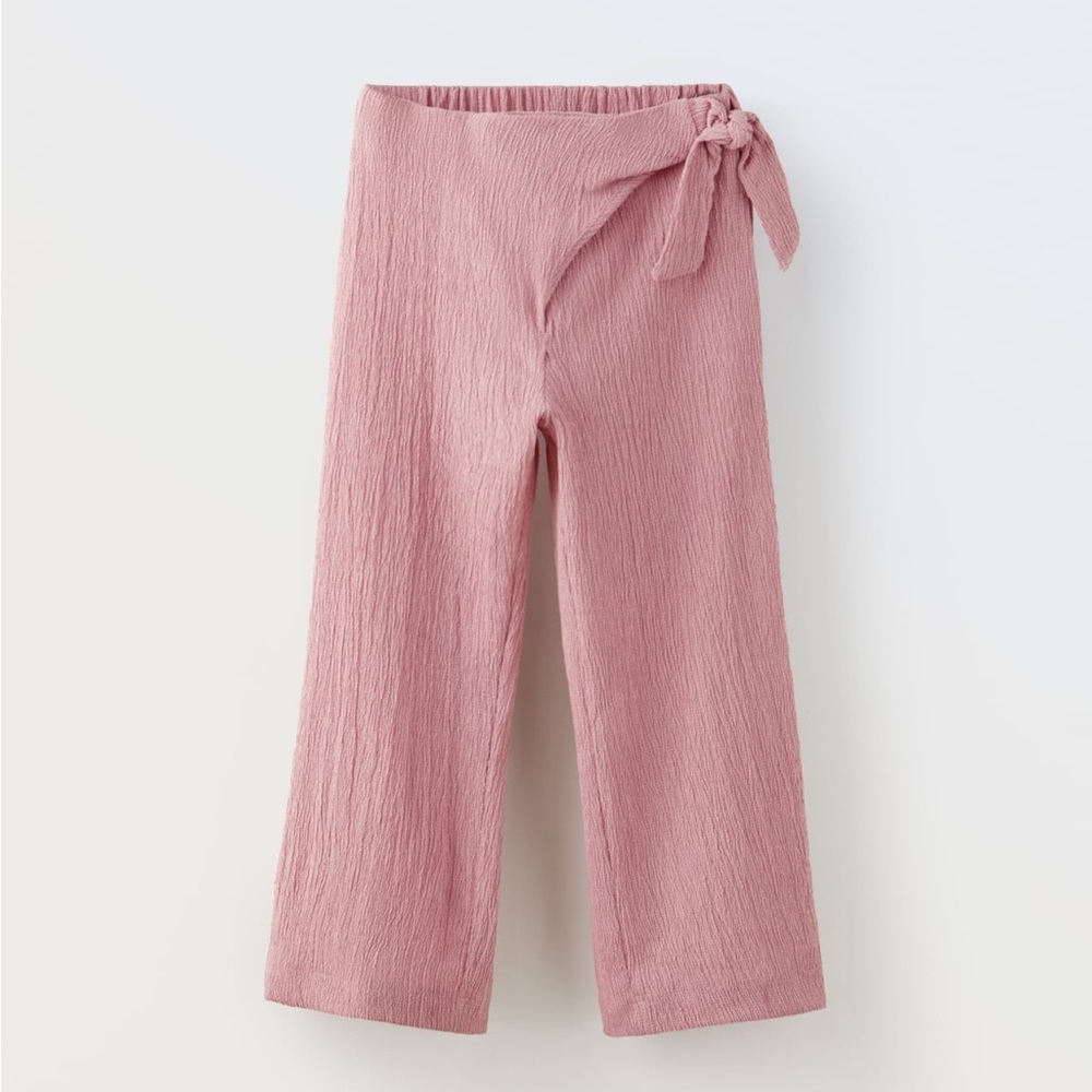 Zara girls knotted pants size 11-12 in pink
